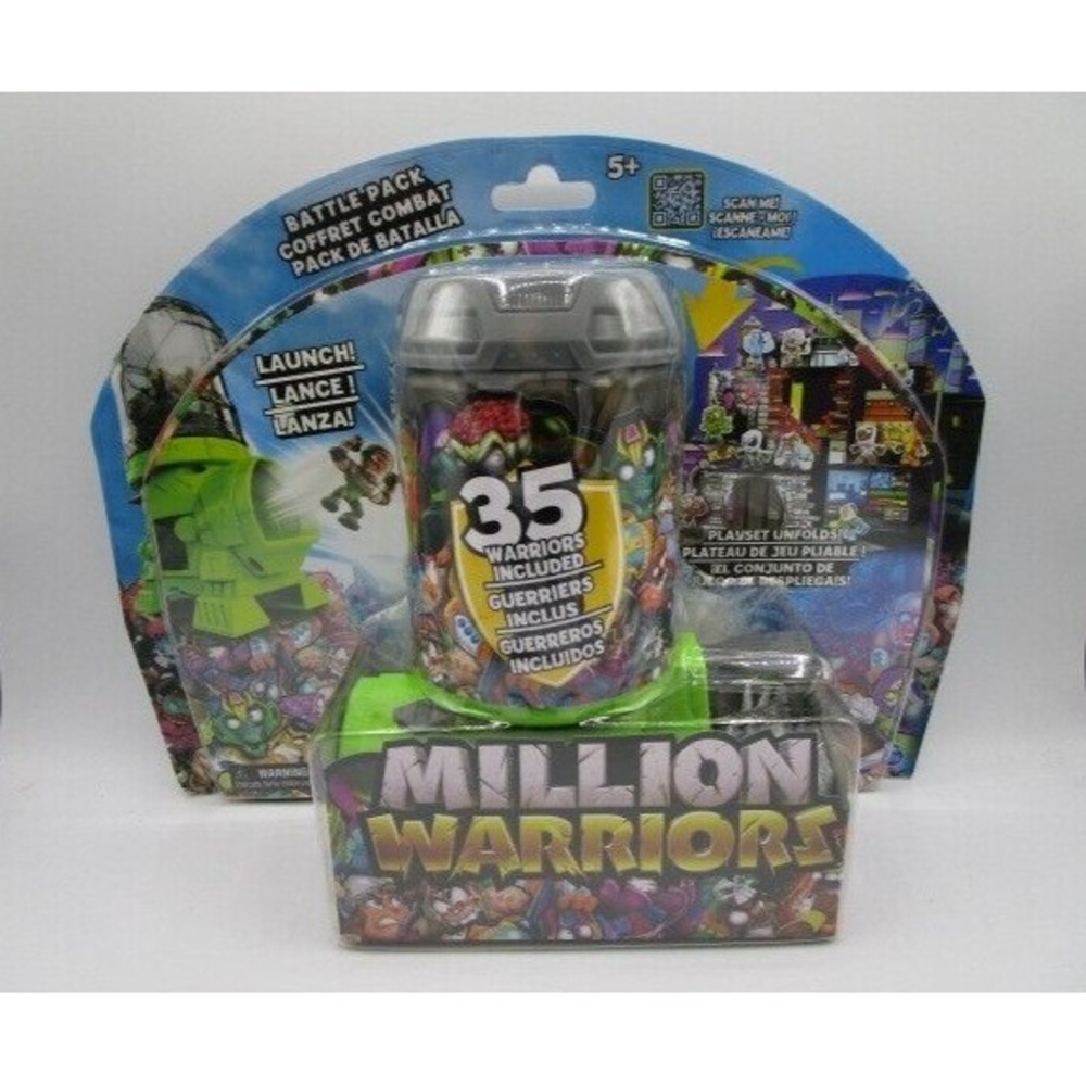 Million Warriors Battle Pack With 35 Warriors Playset And Launcher